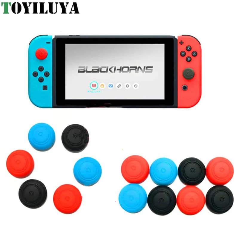 10 Pezzi Cappucci di Ricambio per Joystick NS Switch, Copertura per Stick Analogico 3D, Parti di Ricambio per Controller