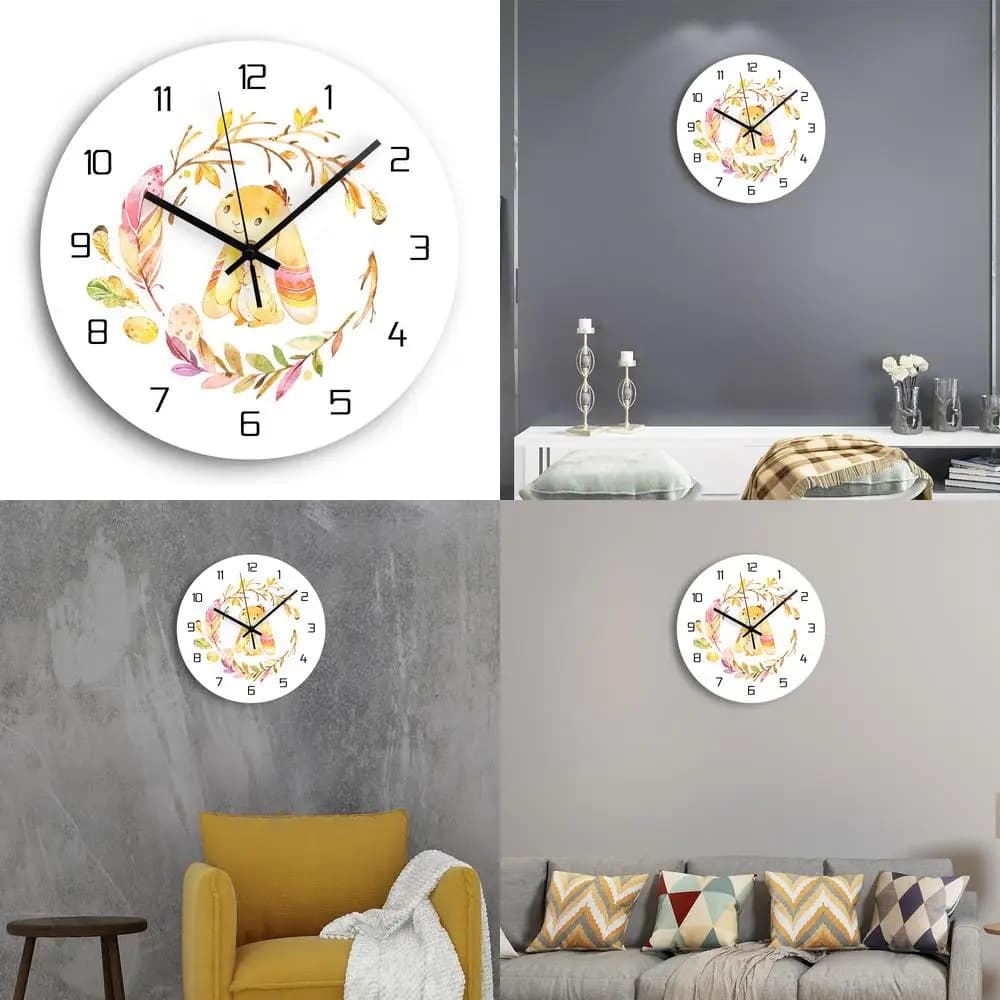 Cute and adorable Model Home Stay Creative Quartz Clock Wall Mounted Silent Wholesale Best Selling Internet Famous