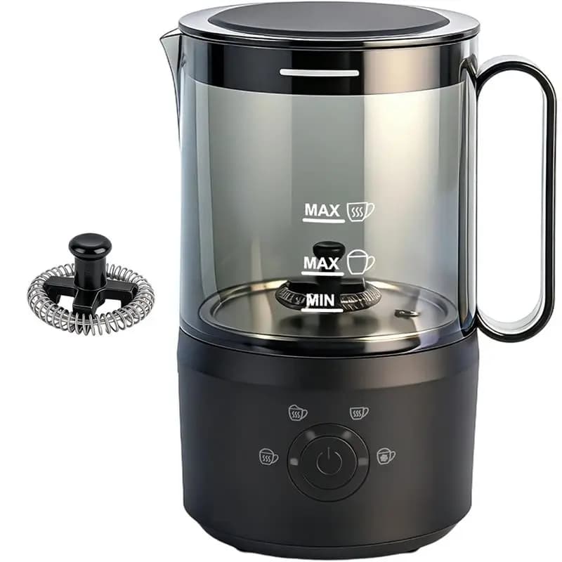 AC39-Milk Frother, 4-In-1 Electric Milk Steamer(10Oz/300Ml),Automatic Hot And Cold Foam Maker For Iced Coffee, Lattes,Eu Plug