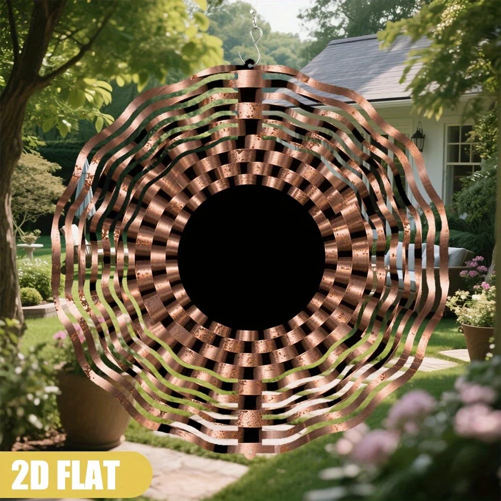 Wall decoration with rustic copper rings 360 ° Rotating decoration to be hung, Gift for Mother's Day