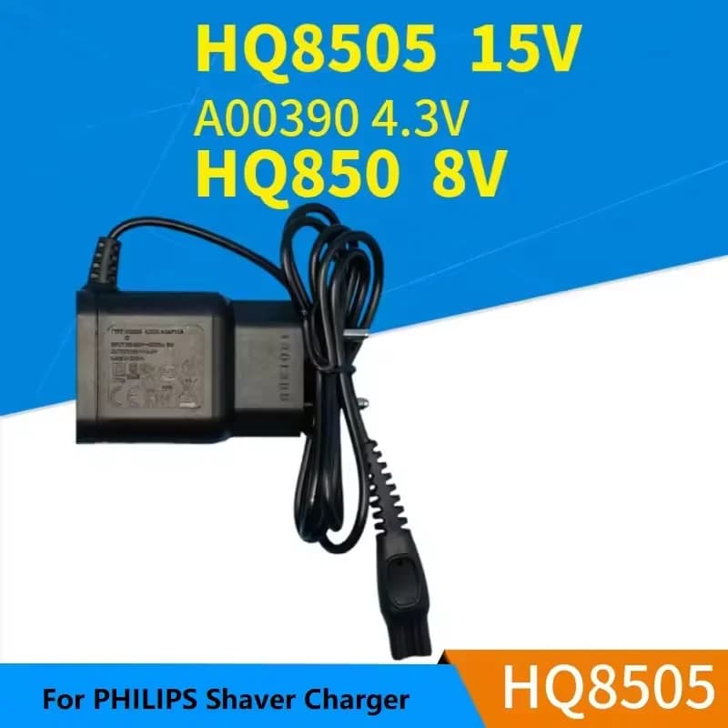 For Philips EU Plug Power Adapter for HQ8505 HQ6 HQ7 HQ8 YS1107 S5000 Electric Shaver 15V Type C Adapter Charging Converte