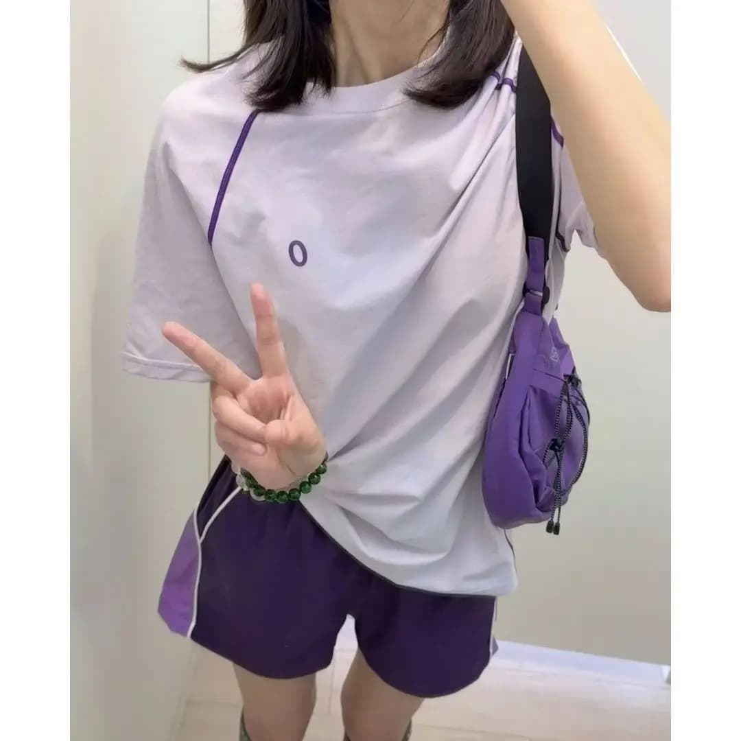 2025 Mountain Series Functional Outdoor Unisex Splicing Color Collision Letter Print Cycling Sports Short Sleeve T-shirt