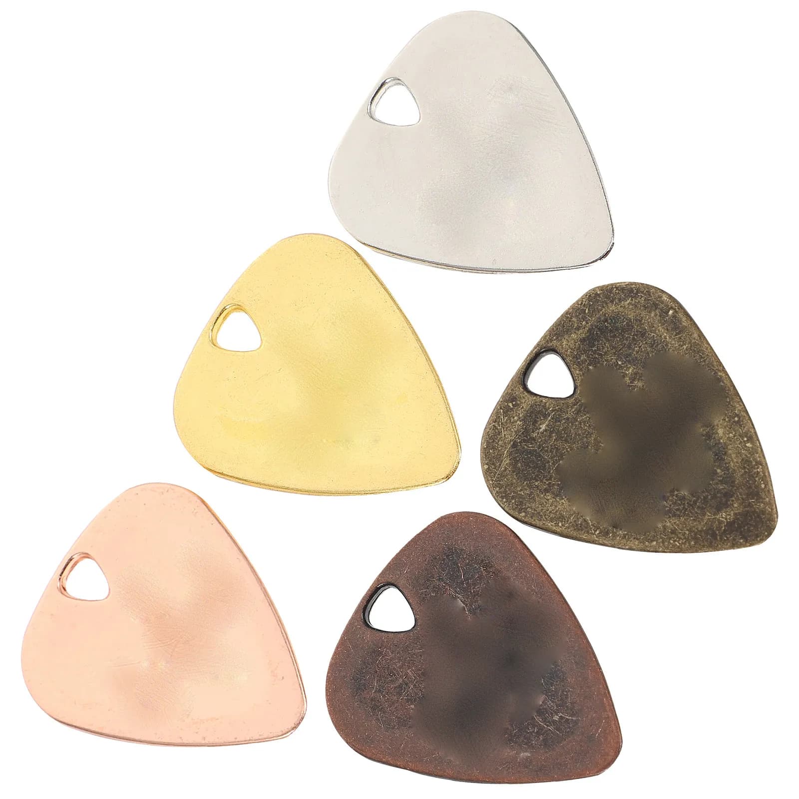 15 Pezzi Plettri in Metallo per Chitarra Elettrica, Impugnatura Facile, Comodi da Usare, Accessorio Compatto per Strumenti a Corda