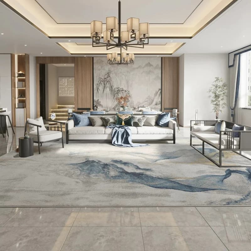 Large Area Living Room Decoration Waterproof Carpet Light Luxury Bedroom Decor Carpet Washable Study Mat Anti-slip Cloakroom Rug