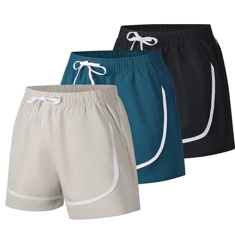 Pantaloncini a tre punti da uomo pantaloni sportivi larghi ad asciugatura rapida da uomo casual da uomo in seta di ghiaccio transfrontaliera D149