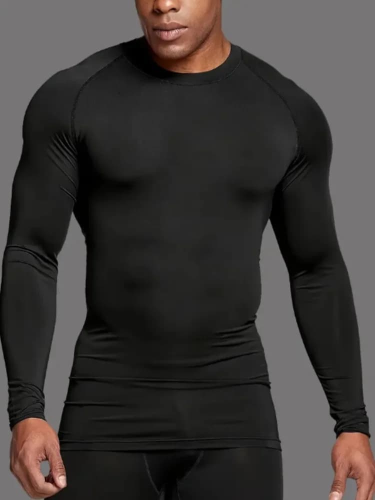 Men Running Compression T-shirt Long sleeves Sport Tees Gym Fitness Sweatshirt Male Jogging Tracksuit Homme Athletic Shirt Tops