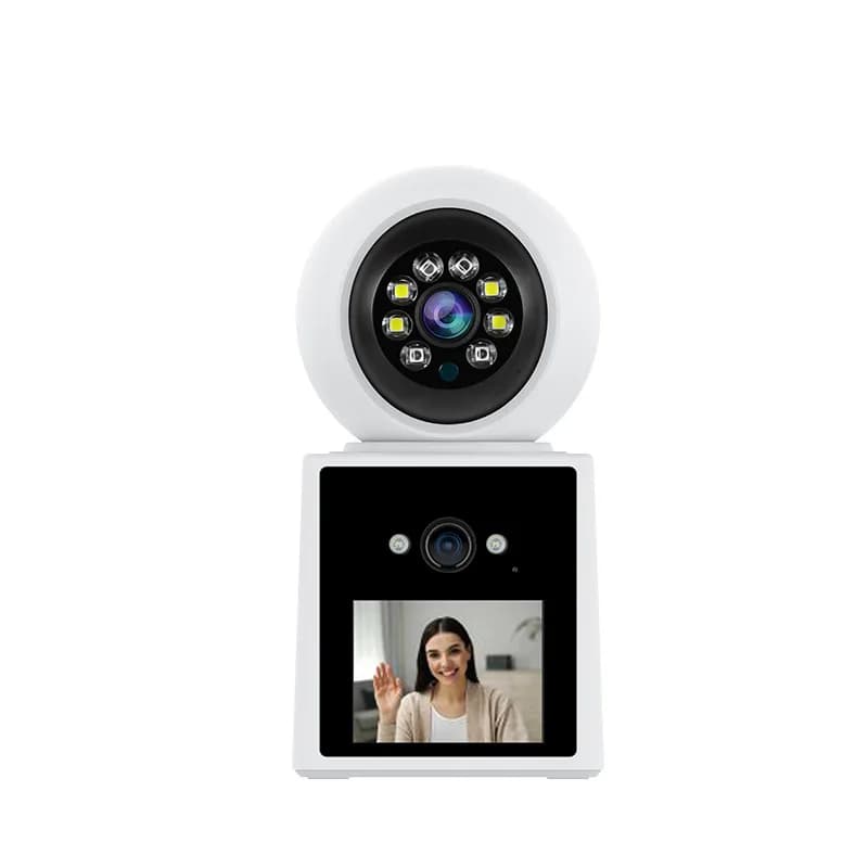 2.8Inch IPS Screen O-Kam APP 6MP 1296P Dual Lens Video Phone One Key Call Wireless PTZ IP Dome Camera Security Baby Monitor