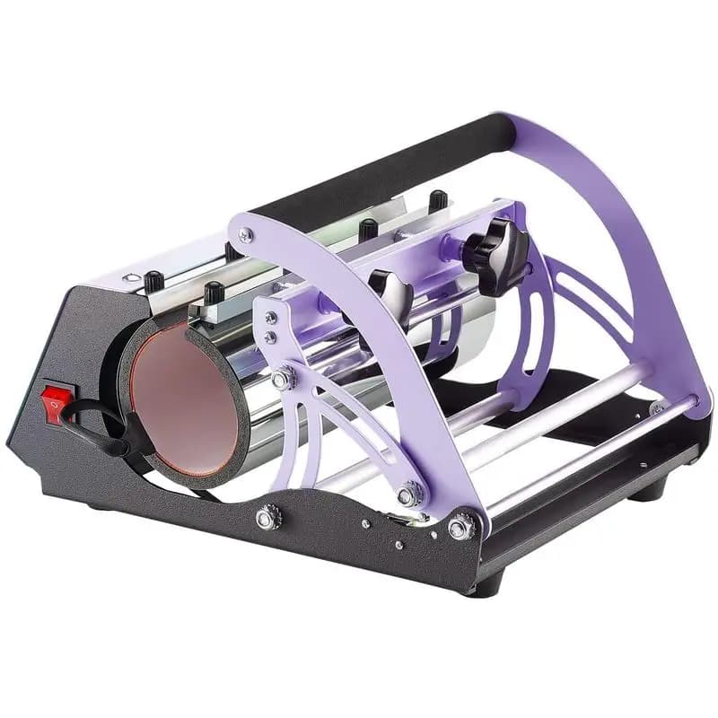 Tumbler Heat Press Machine, 11-30oz Mug Press, Heat Up Fast and Even, Tumbler Press with Sublimation Paper, Tape and Gloves, Temp and Time Setting, for Sublimation Tumblers, Cups, Mugs, Purple