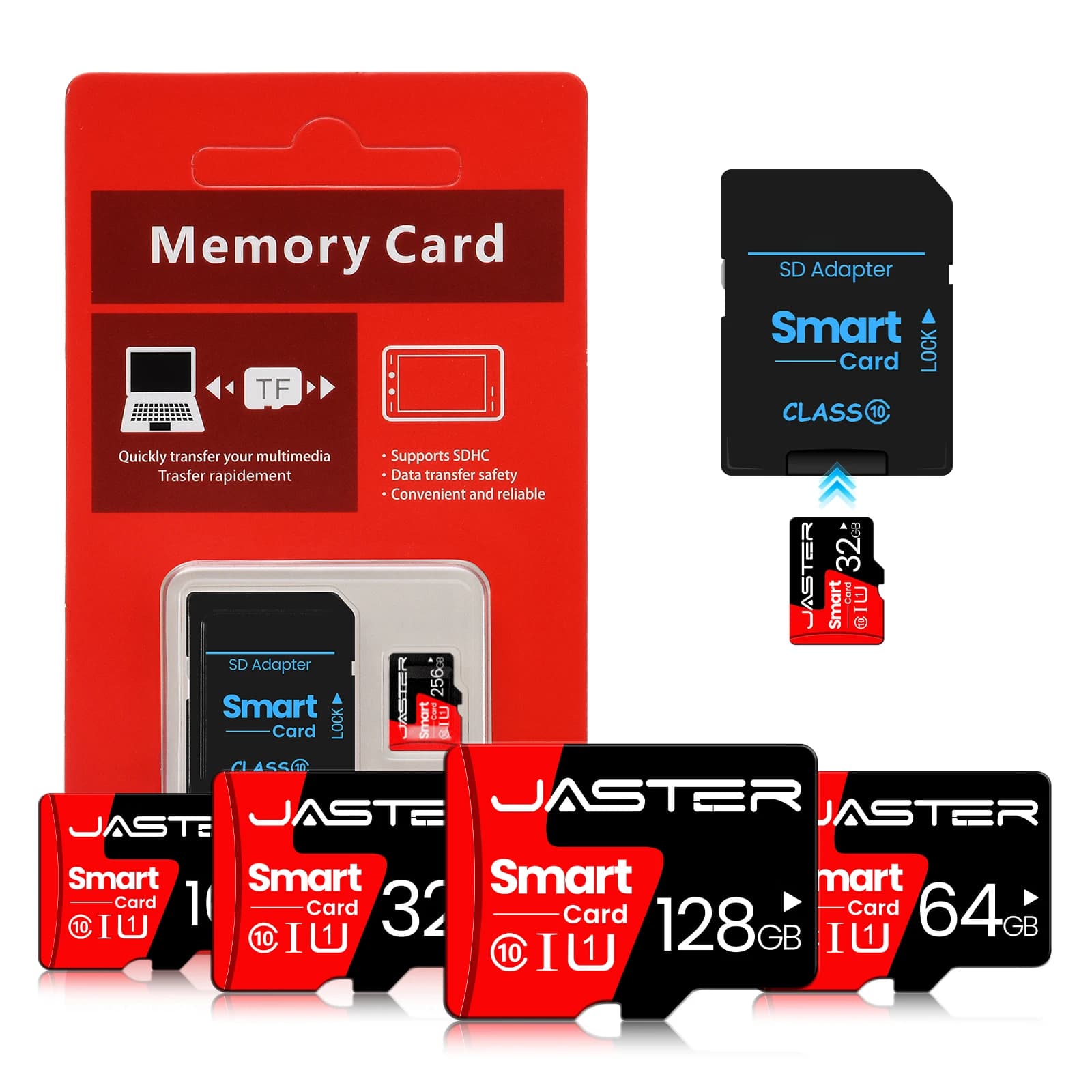 Scheda di memoria Mini SD ad alta velocità 1GB 128GB Classe 10 Micro TF flash USB 2GB 4GB 8G 16GB 32G 64G 256G per Smartphone
