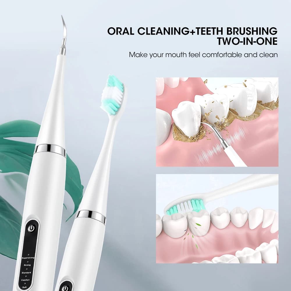 Detergente elettrico per denti Scaler dentale domestico Dispositivo per sbiancamento e pulizia dei denti IPX6 Tartaro impermeabile Rimuovi l'alito fresco o