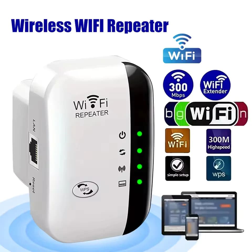 Estensore WiFi compatto Ripetitore ripetitore segnale wireless Modalità AP Dual Band 300Mbps per router domestico Funziona con la maggior parte dei router