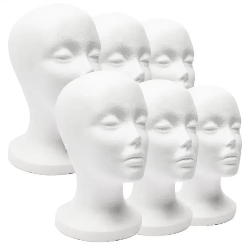 One Mannequin Manikin Head Model Hat Glasses Wig Display White Foam Mannequin Head Holder Stand Rack