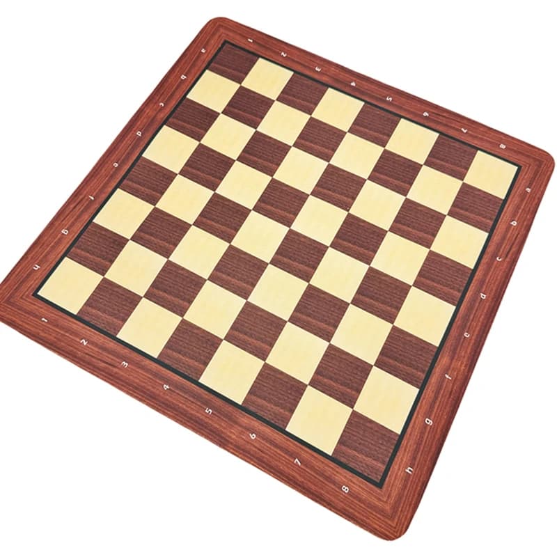 Chess 48cm/18.9inch Foldable and Rollable Soft Rubber Chess and Checkers Board for International Chess Tournaments