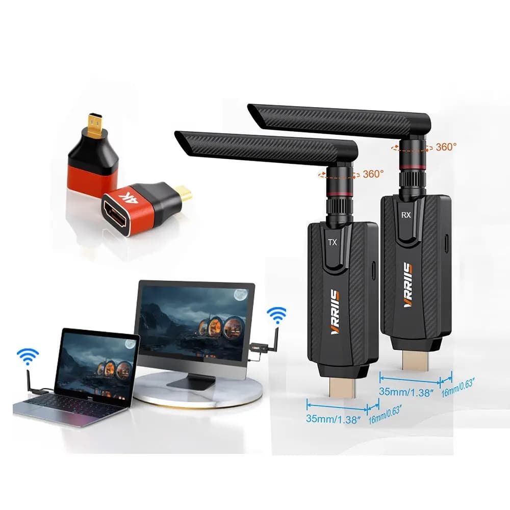 5G 200M Wireless HDMI Video Trasmettitore Audio Ricevitore Extender Display Adattatore Supporto 1 TX 2 RX TV Box PC Per Monitorare il Proiettore