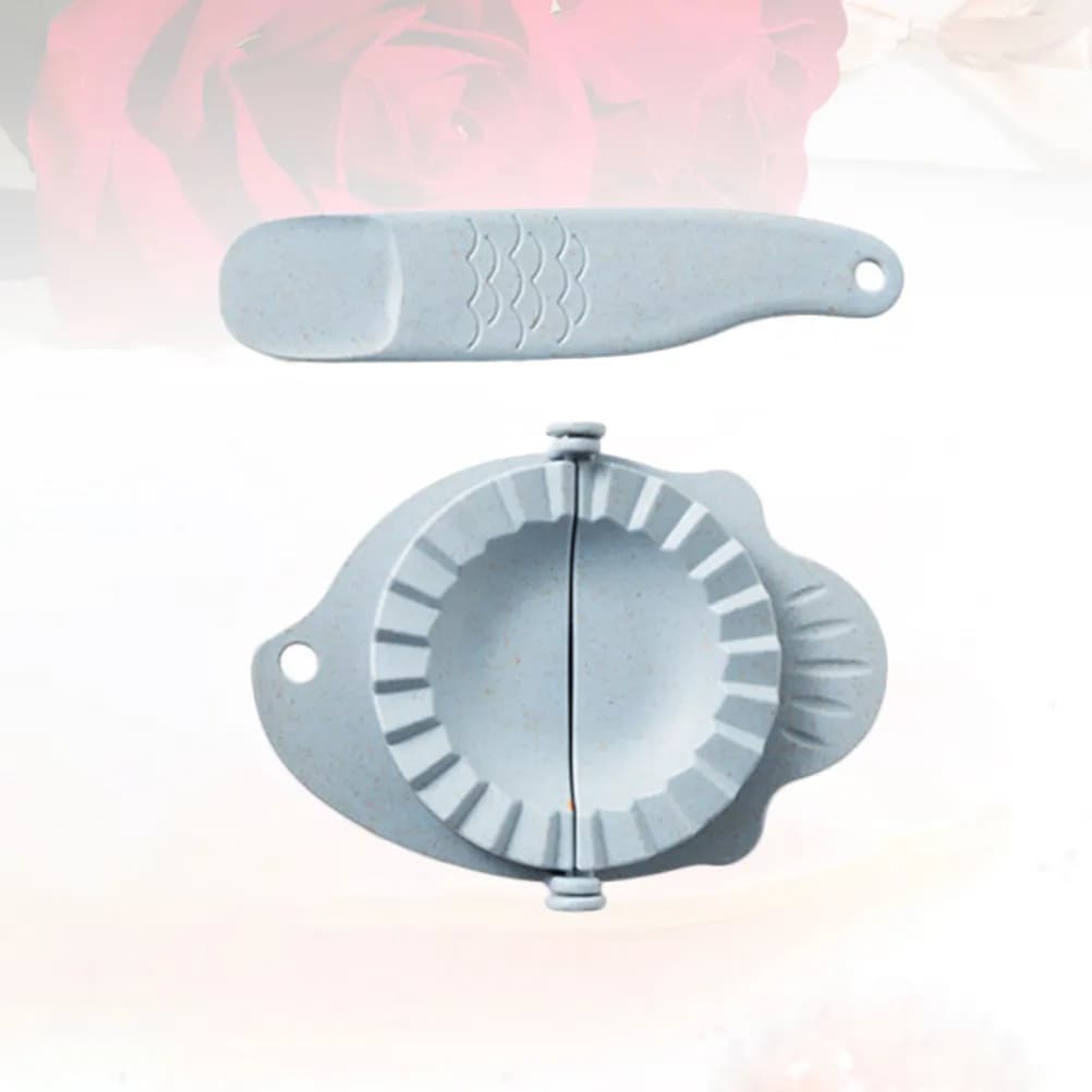Set di 2 Utensili per Ravioli in Paglia di Grano, Pressa per Pierogi e Pot Sticker con Design a Ondulazione per Sigillatura, Facile da Piegare e Riempire