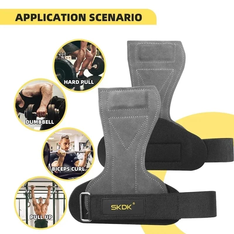 Cowhide Gym Gloves Anti Skid Weight Lifting Grips Pads Deadlift Power Belt, Item No Longer In Production Please Do Not Purchase