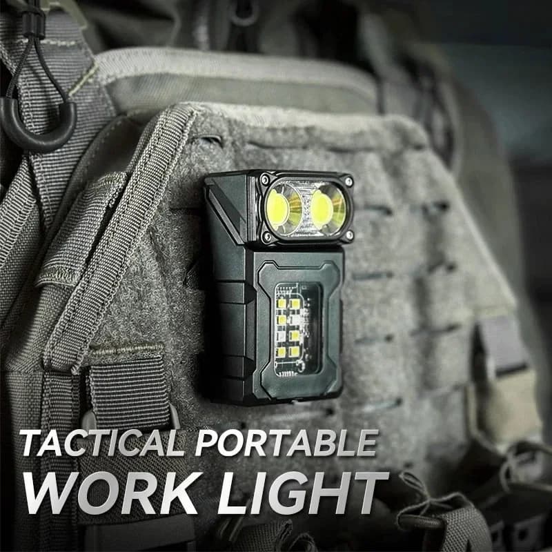 Luce da Lavoro Tattica Portatile, Mini Torcia LED EDC, Strumento per Campeggio e Escursionismo, Torcia USB Ricaricabile