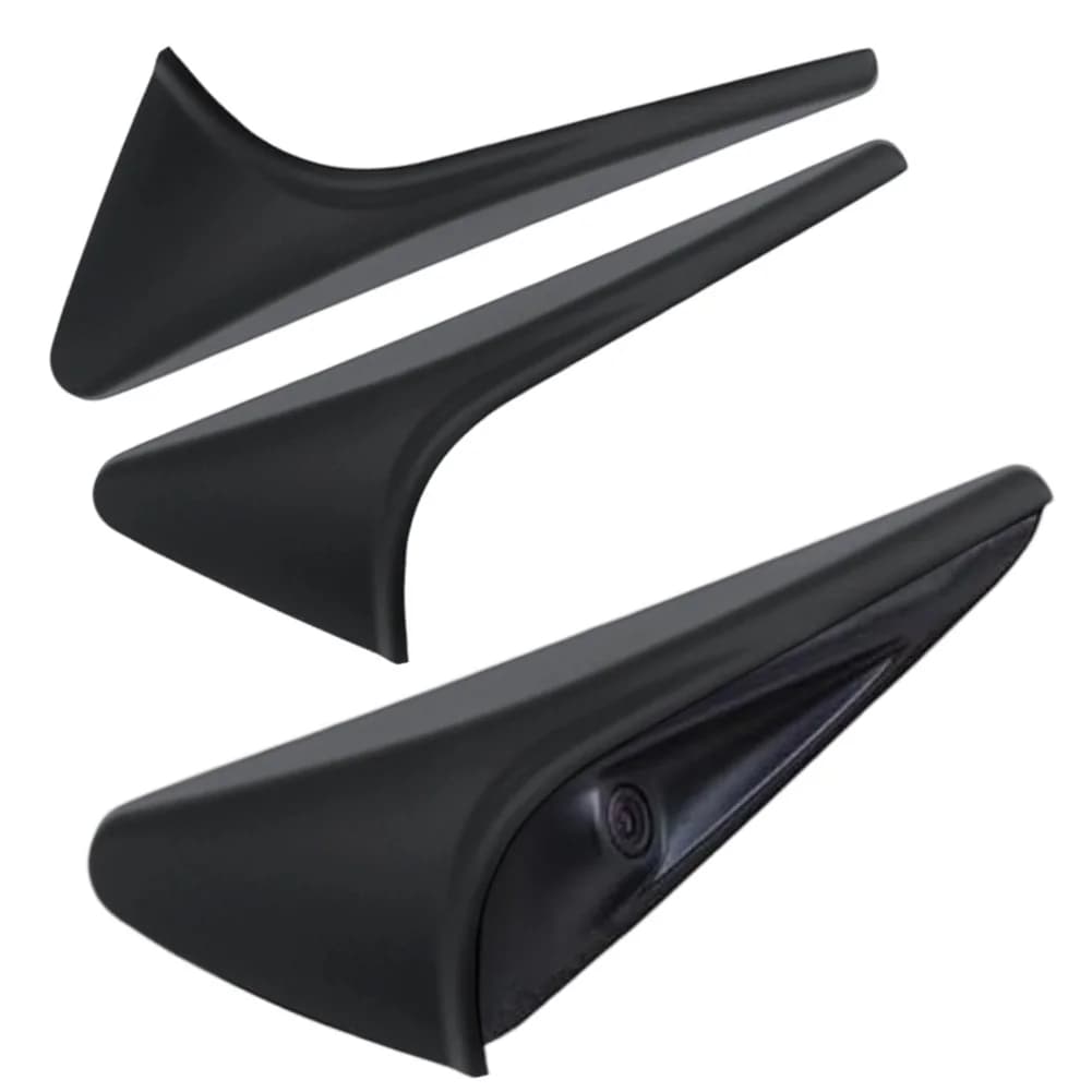 1 paio di coperture laterali per fotocamera, coperture per fotocamera, accessori modello in fibra nera per Tesla HW3.0 per modello 3/modello Y in plastica