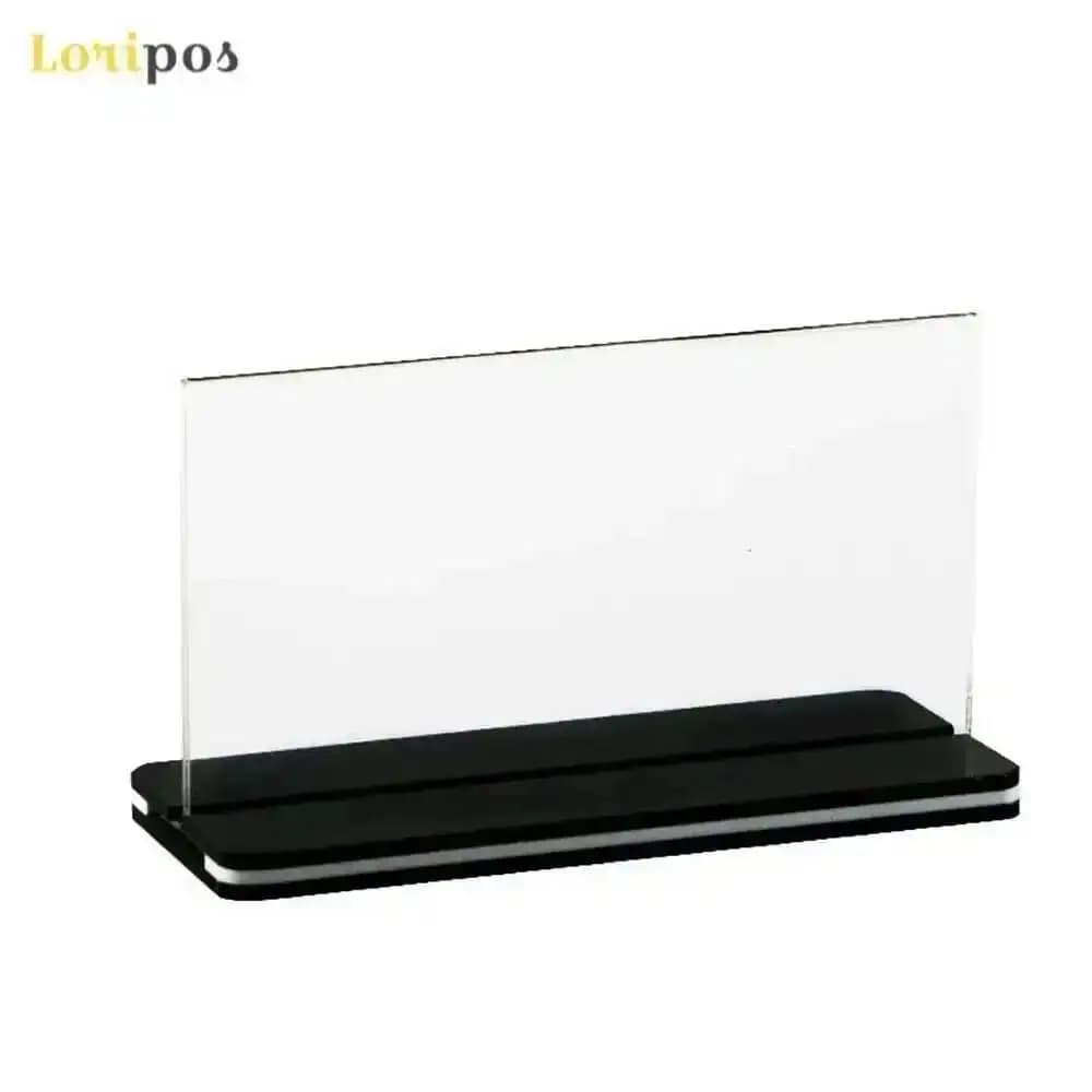 2 Pezzi Porta Etichette in Acrilico A4, Supporto per Menu da Tavolo, Porta Insegne per KTV, Hotel, Ristorante, Cornice per Poster Pubblicitari, Espositore per Menu