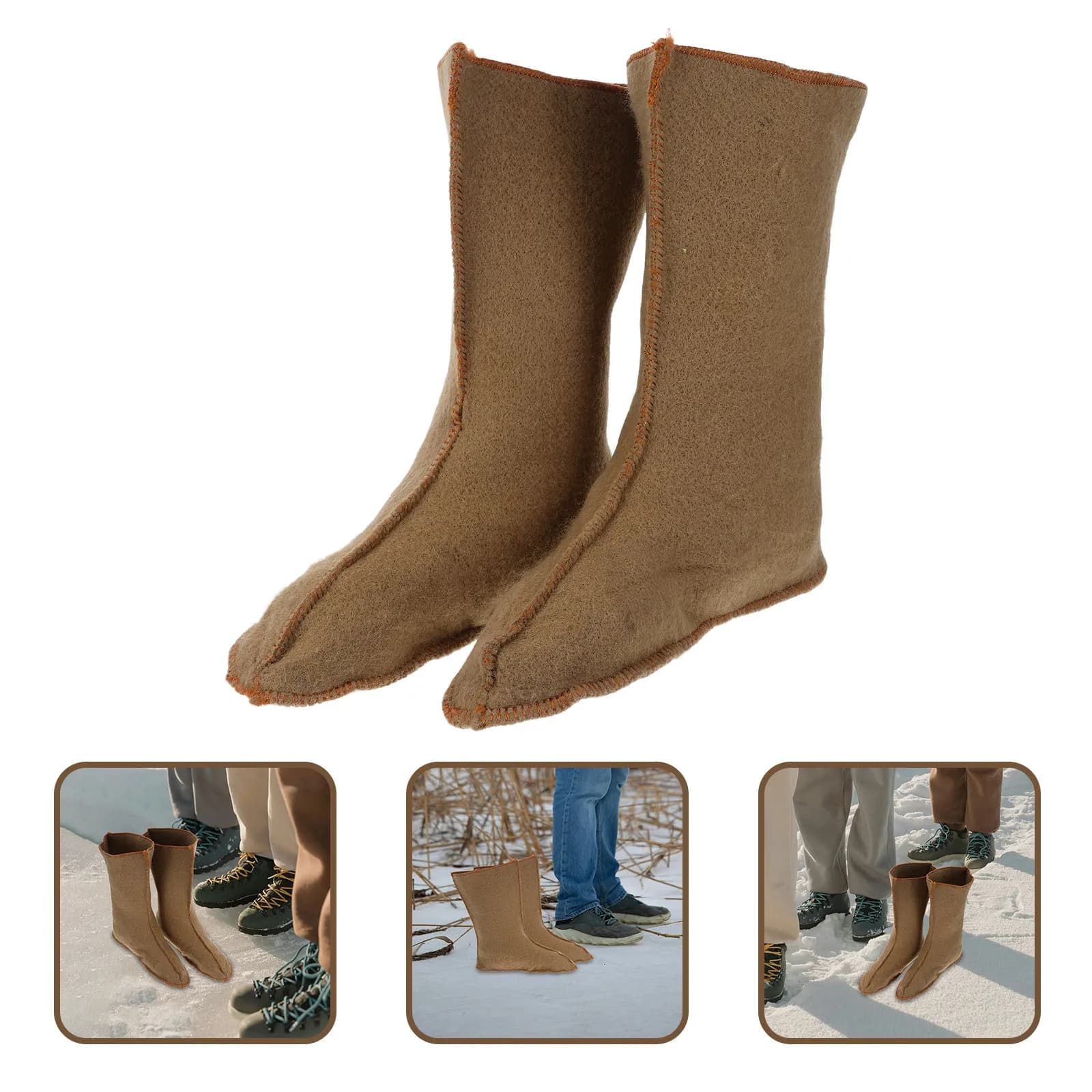 1 Paio di Stivali da Neve Invernali da Uomo, Impermeabili e Isolanti, Scarpe Calde per Escursionismo e Pesca, Protezione dal Freddo con Calzini Incorporati