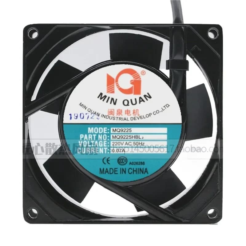 Genuine Minquan Motor 9225 9cm 220V MQ9225HBL2 HSL Double Ball Bearing Chassis Cooling Fan for Computers
