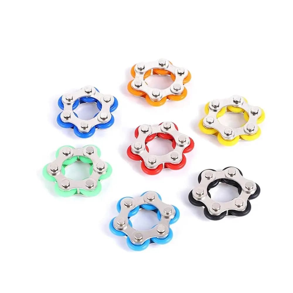 Anxiety Ring Bike Chain Finger Fidget Toy per l'autismo ADHD aggiungi sollievo dallo Stress in Classroom Office School Sensory Toys