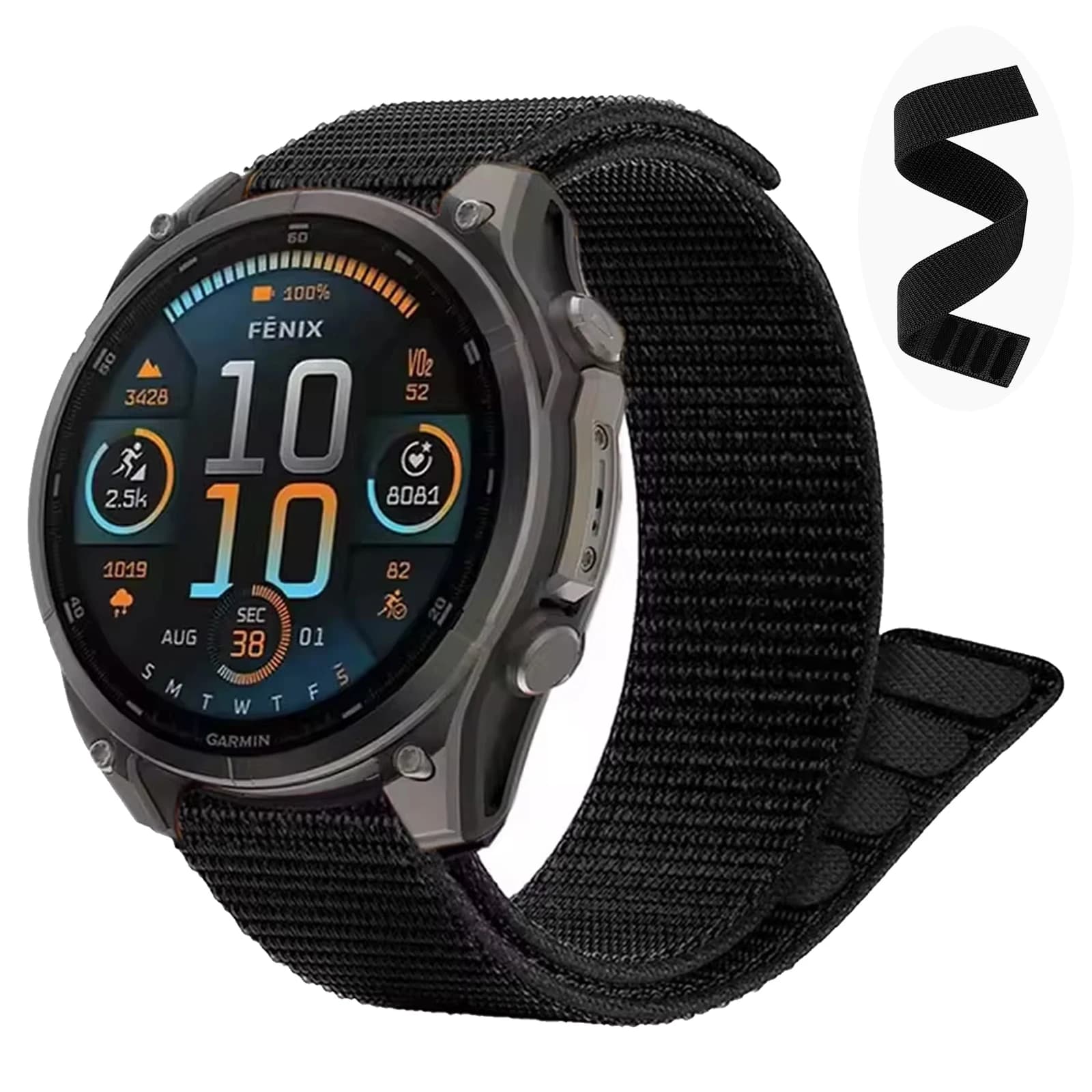 26mm 22mm Velcro Hook Loop Nylon Watch Band For Garmin Tactix 7 8/Enduro 3 2/D2 Bravo Bracelet for Fenix 8 pro 47mm 51mm Straps