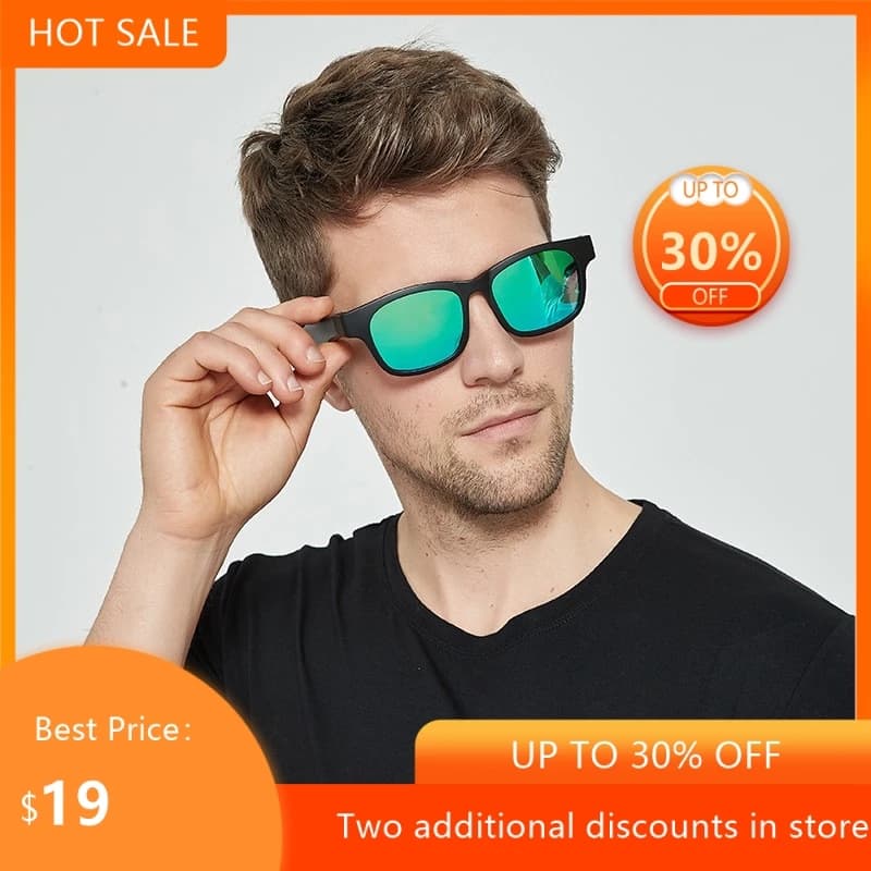 Occhiali da Sole Smart Echowear con Auricolari Bluetooth 5.0, Comunicazione Biauricolare, Universali, alla Moda, Nuova Versione 2026