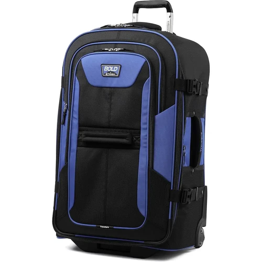 Expandable Rollaboard Luggage, Unisex Adult, 28-Inch, Blue/Black Checked, Large