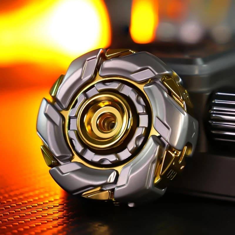 Irritable 08 Fidget Spinner EDC Rotante in Metallo Open Armor, Giocattolo Antistress per Adulti, per Ansia Quotidiana e Ufficio