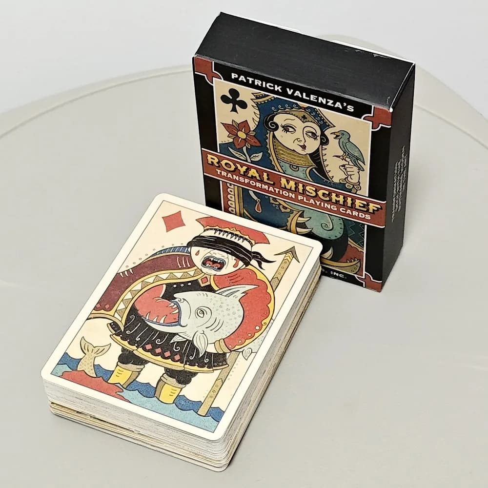 Carte da gioco per trasformazione Royal Mischief da 9 * 6 cm 54 pezzi di carte da poker Set completo Mazzo Oracle stampato su cartoncino doppio in rilievo