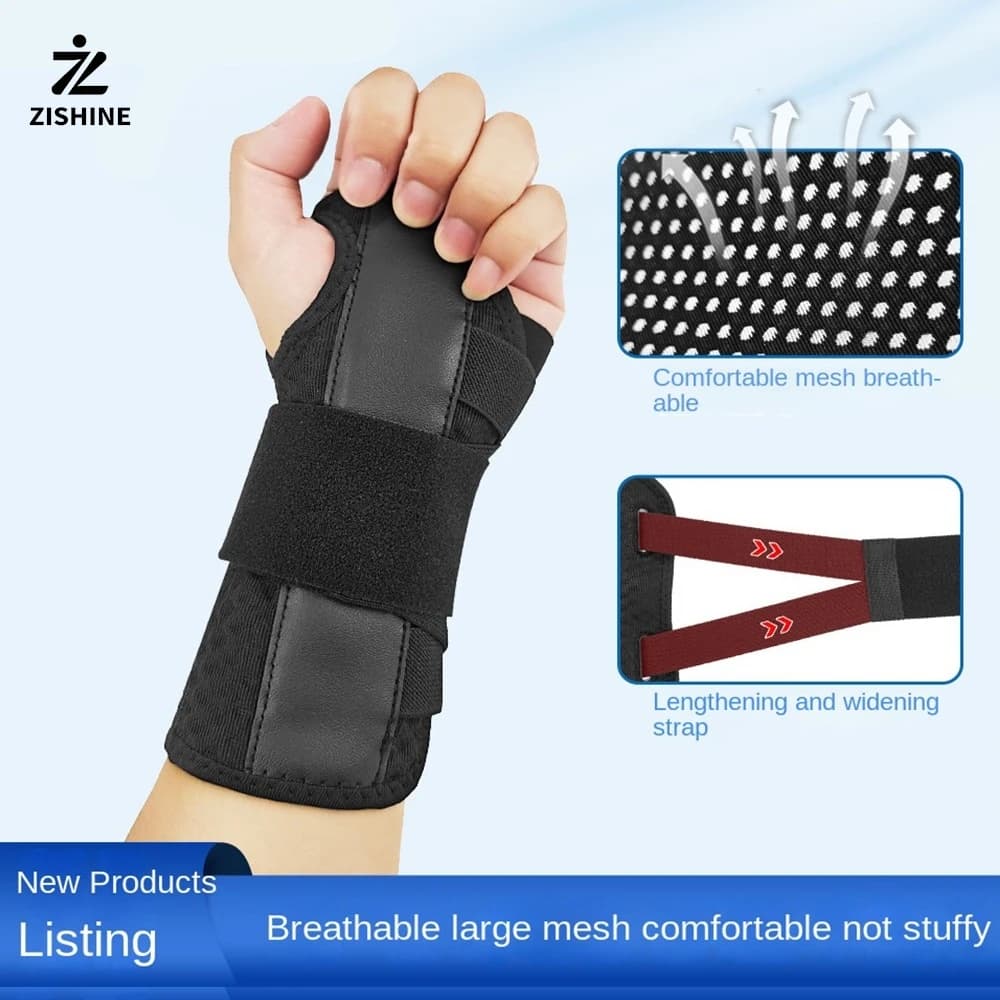 Tutore per polso sportivo regolabile da 1 pezzo, supporto per polso fisso imbottito a compressione, protezione per stecca per polso sportivo