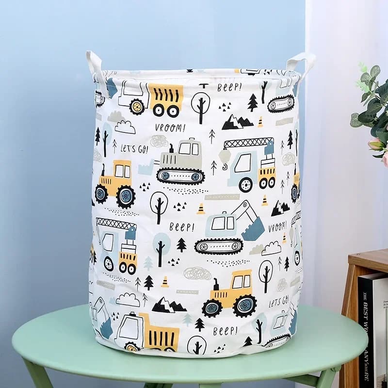 Children Toys Storage Bucket Large Cute Storage Basket Cartoon Print Clothes Organizer Baskets Foldable Household Laundry Bag