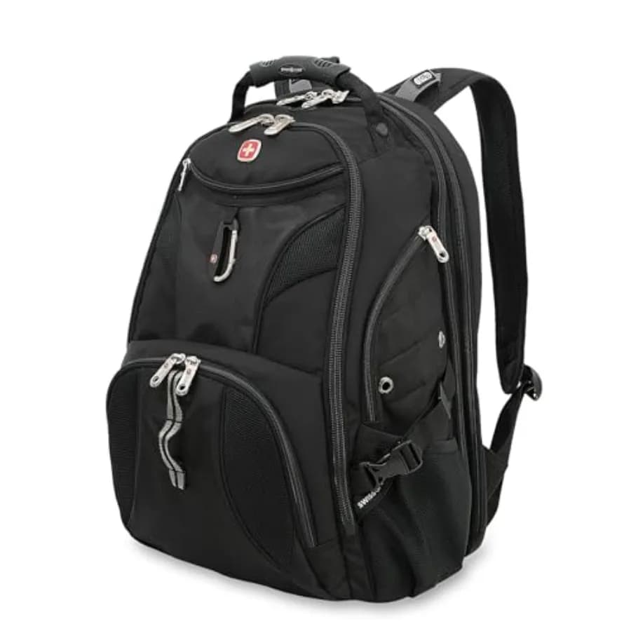 Laptop Backpack ScanSmart TSA from 19 Inches, Compatible with Laptop from 17 Inches, with RFID Protection and Tablet Pocket, Black
