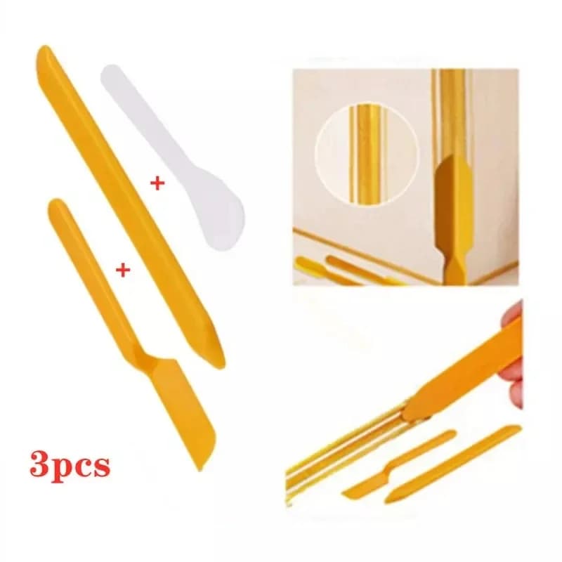 3 pieces of plastic tile gap calafataggio kit of manual sealing tools smooth scraper mastic knife for kitchen bathroom living room floor sink gap