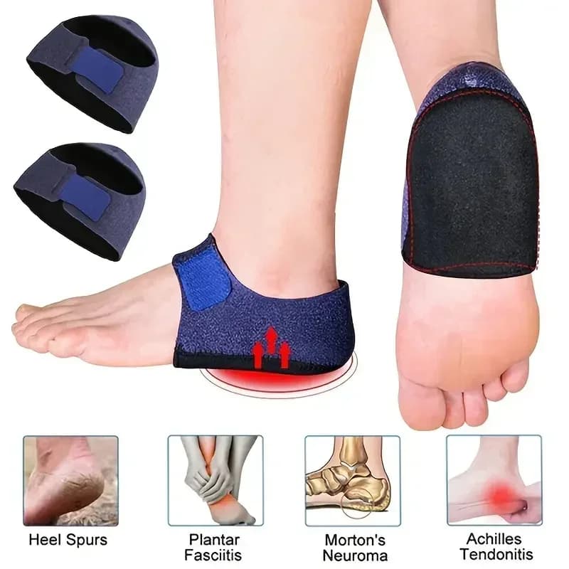 ilHot Sale ilHeel Socks Super Soft Silicone Heel Bearing for Men and Women Heel Pain Protection Heel Bearing Velcro Heel Covers