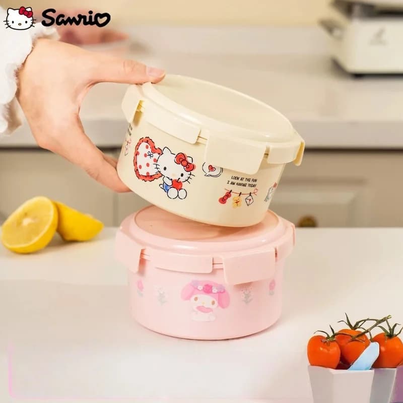 Sanrio Hello Kitty My Melody Lunch Box Contenitore portatile per alimenti a tenuta stagna Kawaii Cartoon Bento Box per picnic all'aperto