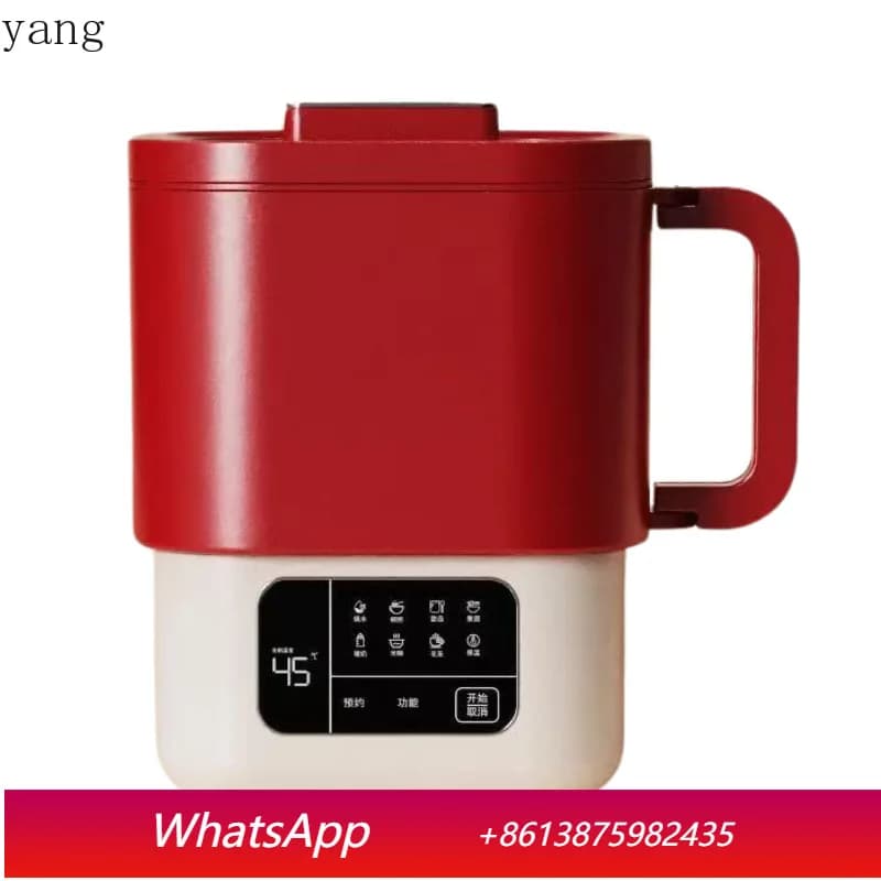 YJQ Foldable Electric Kettle, Stainless Steel Water Cup, Mini Travel, Double Voltage