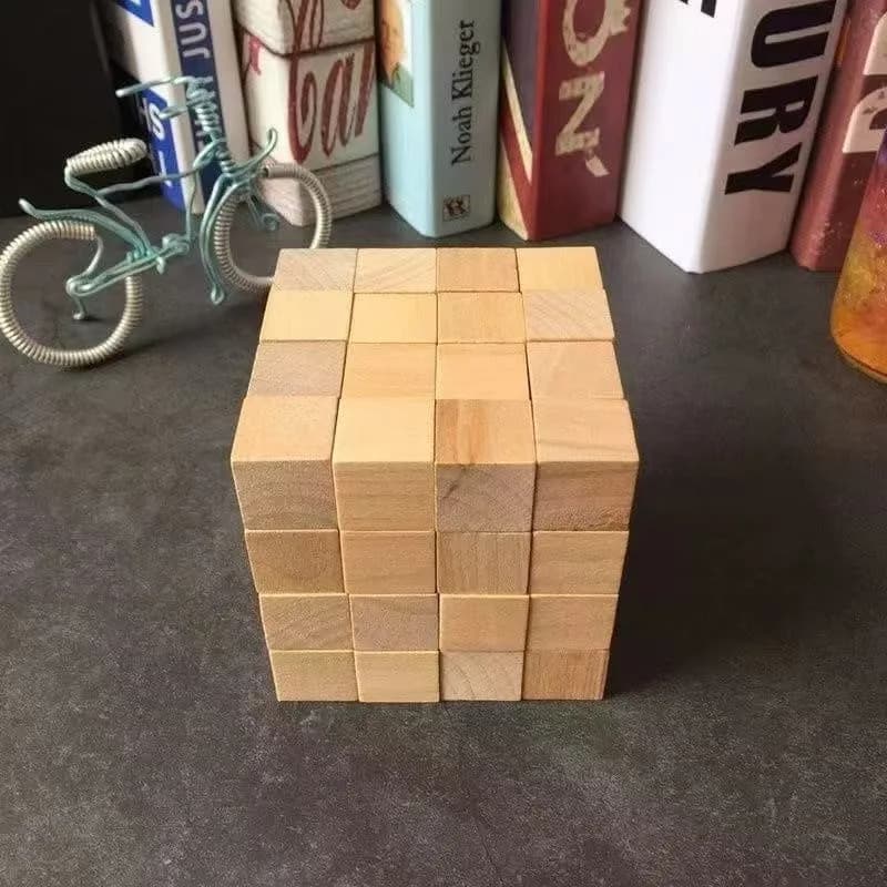18 blocchi di legno naturale da 4x4 cm, per disegno e lavori fai da te