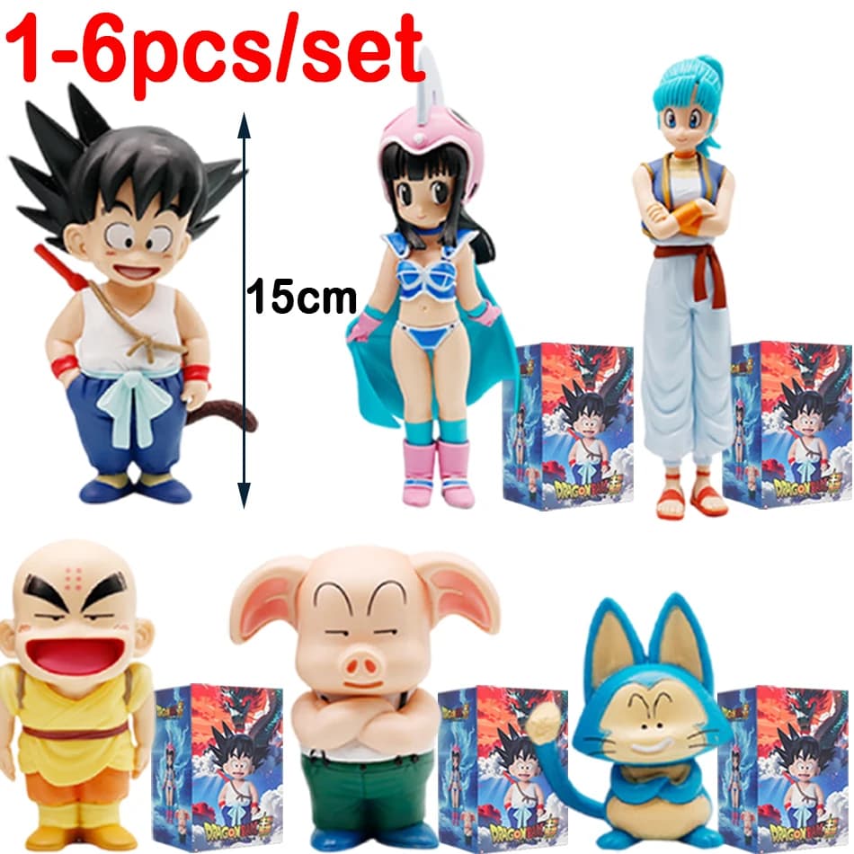 Figura Anime Dragon Ball Z, Goku e Krillin, Decorazione per Camera, Modellino Collezionabile in PVC, Regalo per Amici