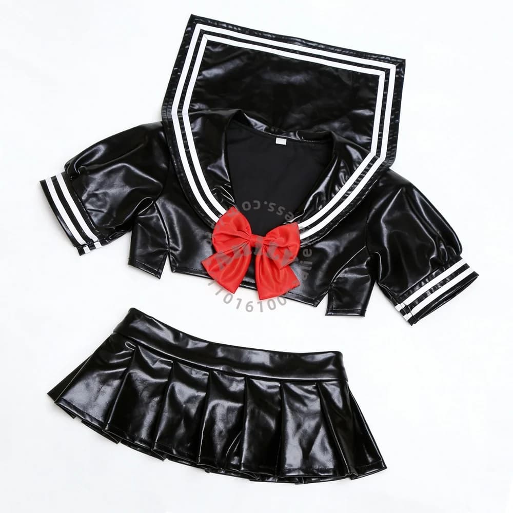 AniLV Costume da Studentessa Anime, Uniforme da Marinaio Sexy, Gonna in Visone, Pigiama Provocante per Donne, Outfit Erotico, Costume per Cosplay
