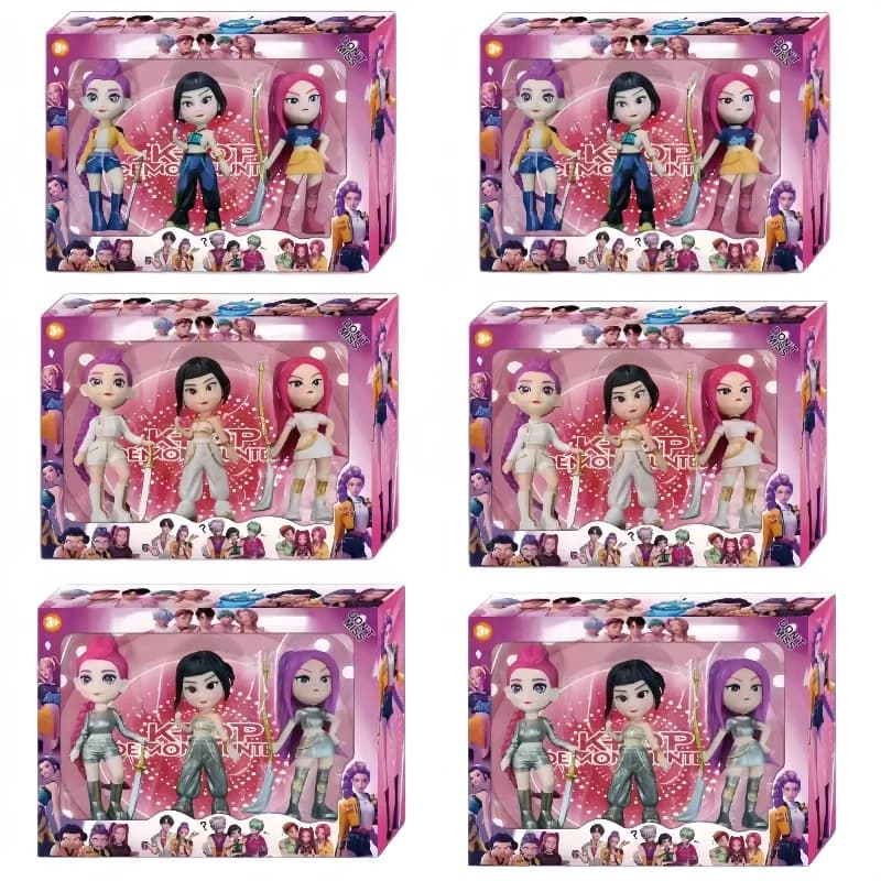 Figure KPOP Demon Hunters Rumi Mira Zoey, Giocattoli Anime, Modellini in PVC con Scatola, Decorazione da Scrivania, Collezione, Regalo per Fan