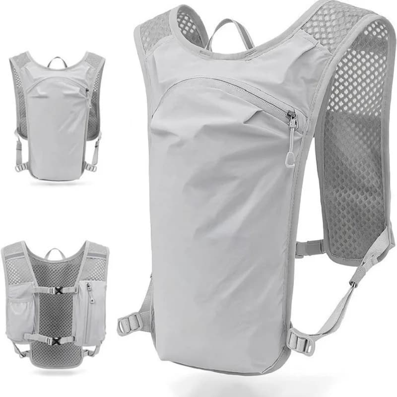 Gilet Idratazione per Corsa, Escursionismo, Ciclismo, Maratona - Zaino Leggero con Tasca Porta Telefono e Porta Bottiglia