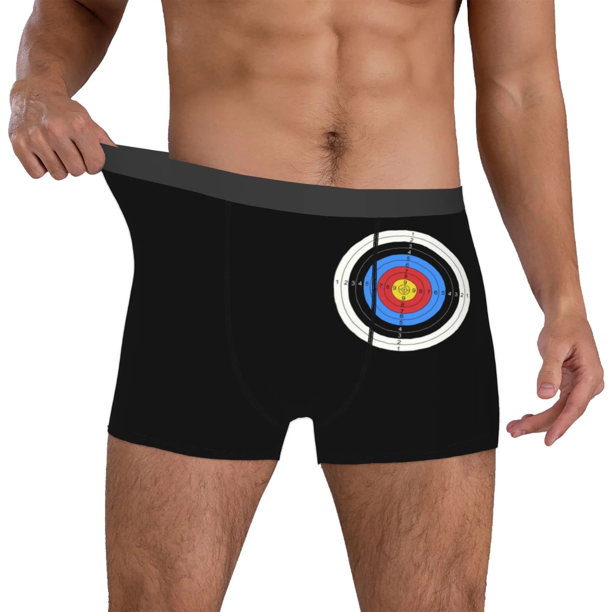 Archery And Gun Range Target Practice Graphic Underwear Archer Bow Hunting Sport Boxer Briefs Soft Shorts Panties Underpants