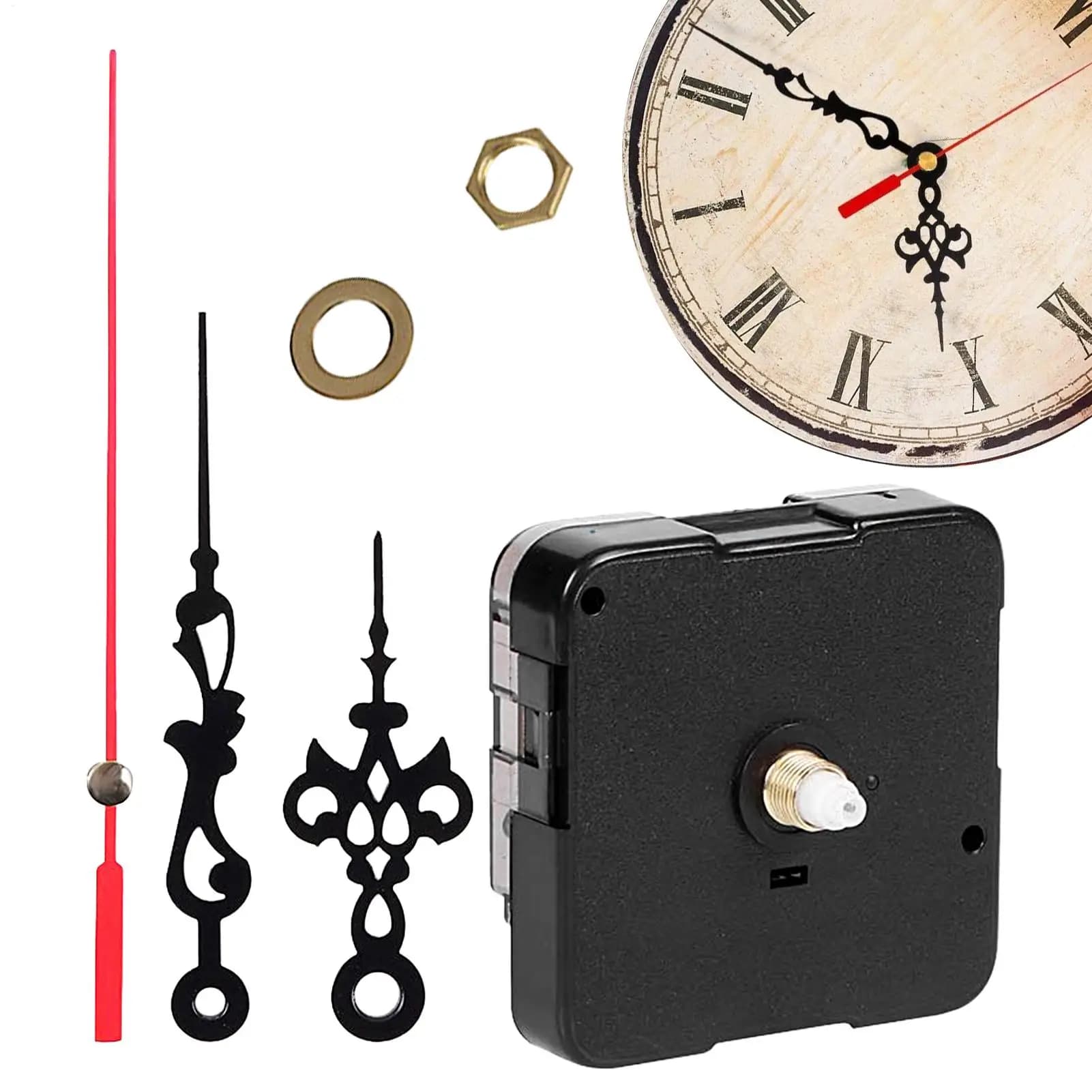 Meccanismo di Ricambio per Orologio da Parete, Silenzioso e Versatile, a Batteria, con Lancette e Kit Motore