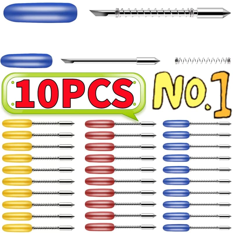 Newest 5PCS/10PCS Engraving Machine Blades Cutter 30/45/60 Degree Vinyl Plotter Cutter Blades Lettering Blade with Springs Tools