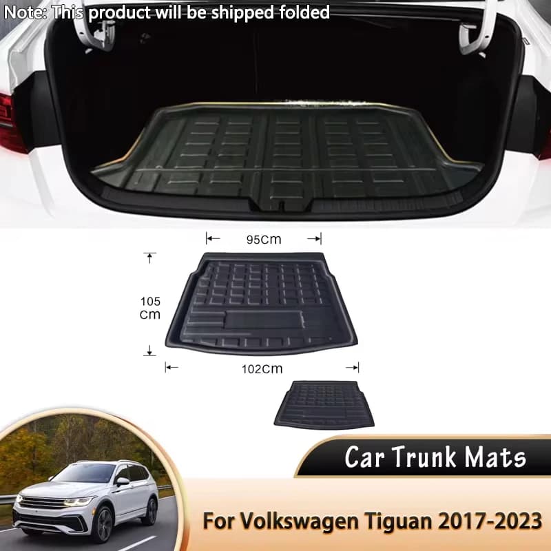 Per Volkswagen VW Tiguan AD BW 2017 ~ 2023 2022 Auto Baule Posteriore Zerbino per Protezione Pad Impermeabile Cargo Liner Tronco vassoio tappetino