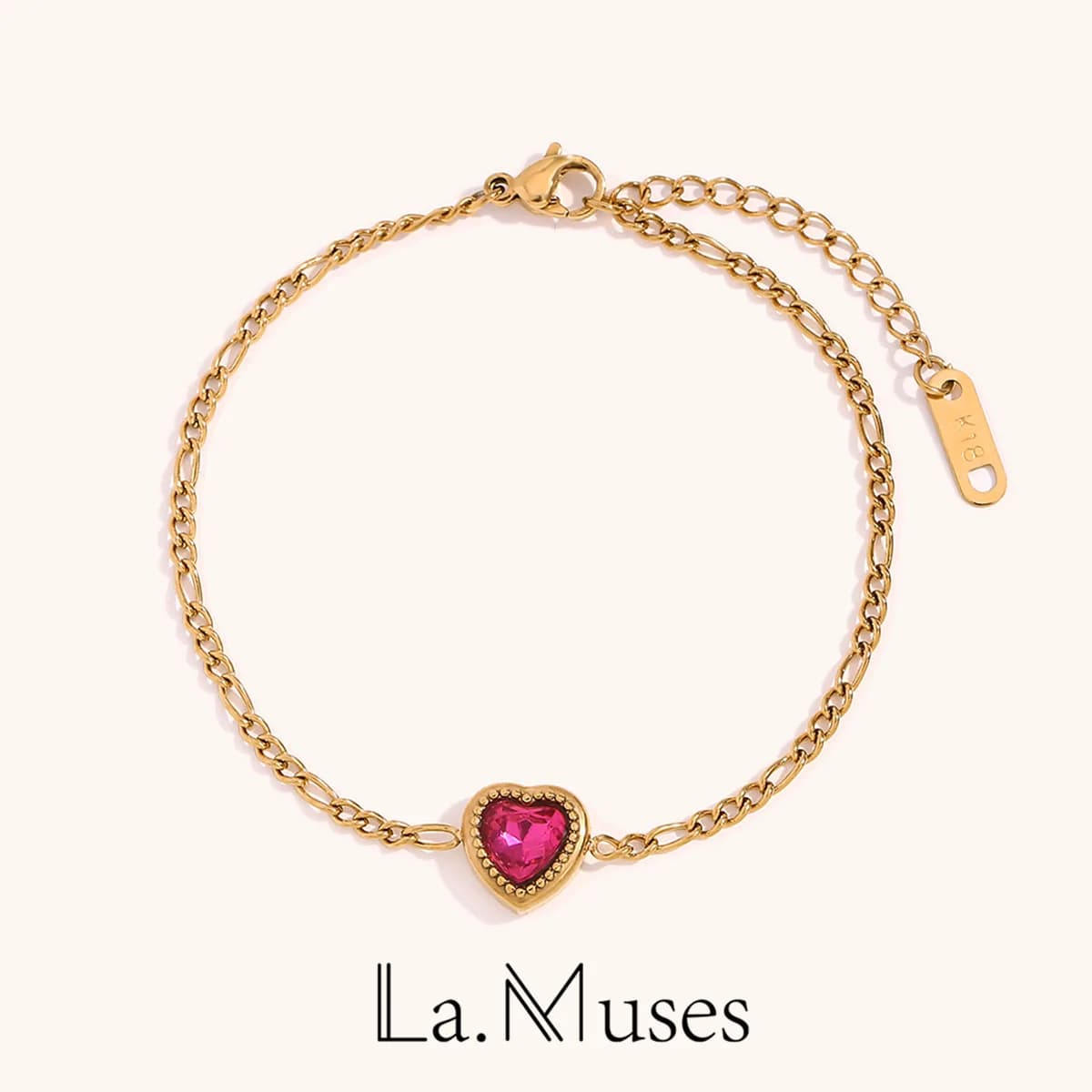 La.Muses Figaro Chain Love Bracciale in acciaio inossidabile Accessori per gioielli quotidiani impermeabili alla moda da donna