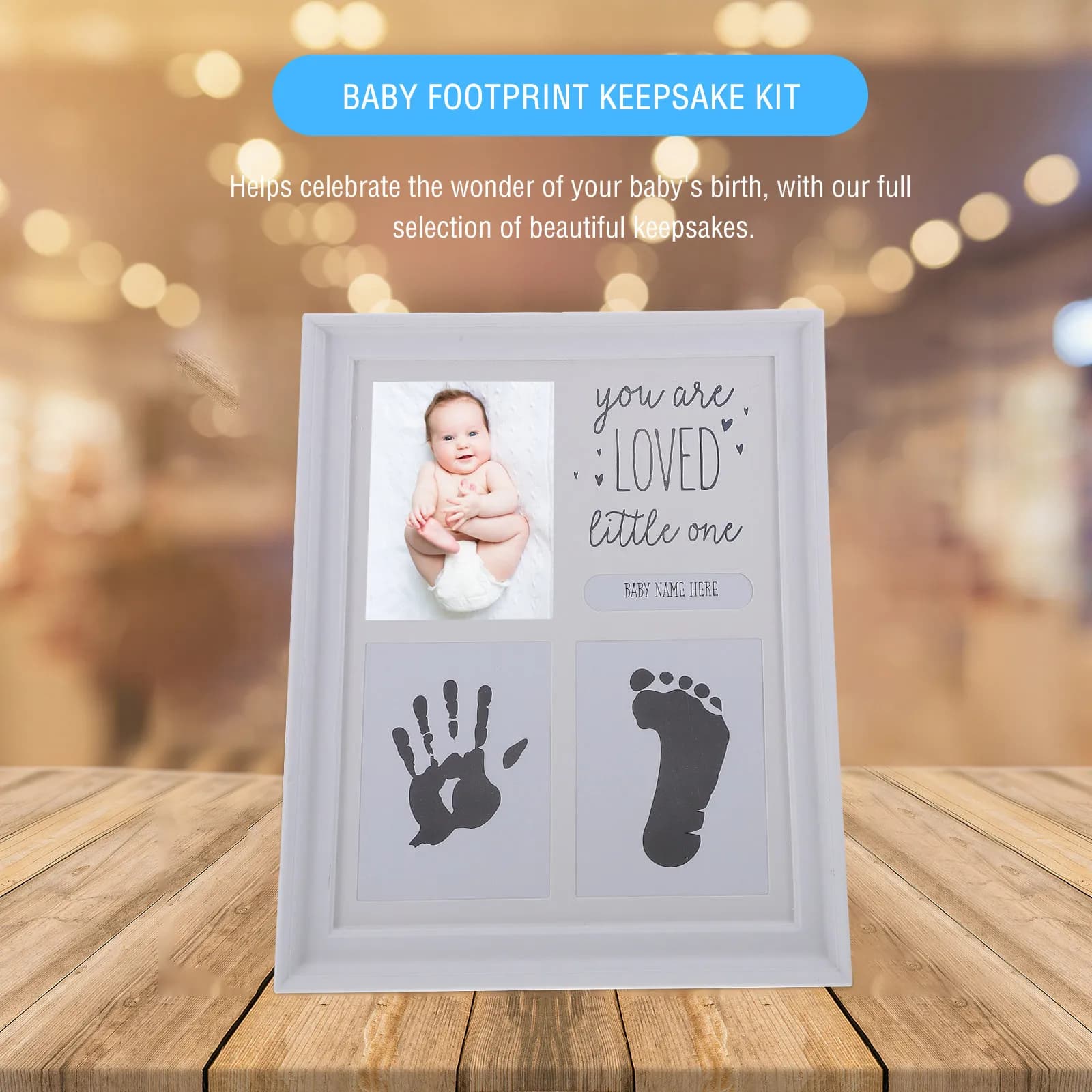 Set Frame for Hands and Footprints for Newborns, Gift for Baby Shower, Hands and Foot Frame for Newborns