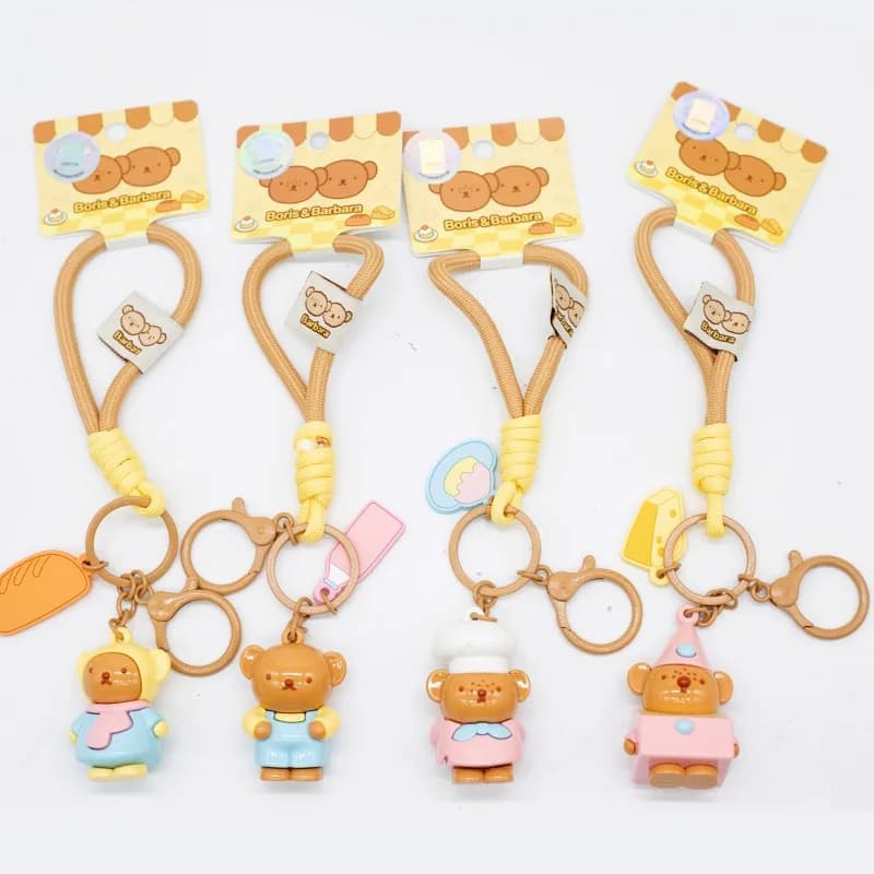 Anime Miffy Baking House Cute Keychain Action Figure Cartoon Doll Pendant Miffy Rabbit Bag Decoration Collection Gifts